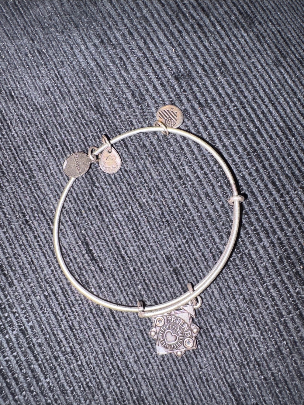 19-Alex and ani silver Friendship Charm Bangle Bracelet